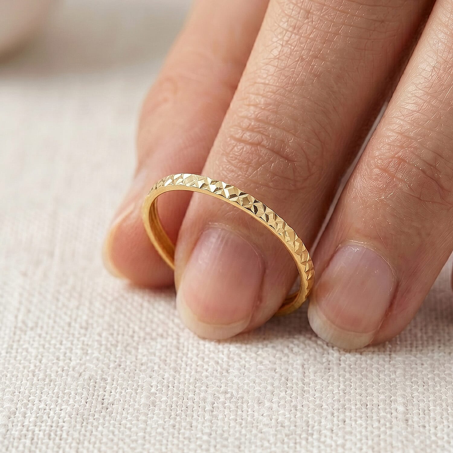 Maestro Collection - 9K Yellow Gold Diamond Cut Band Ring 8502410 5