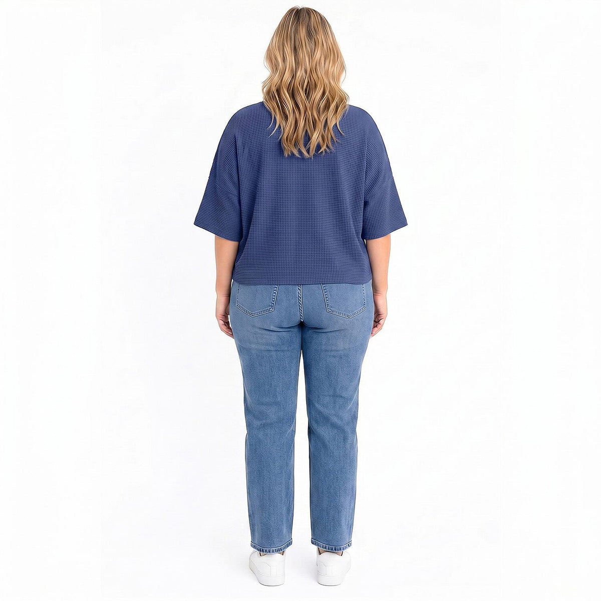 Ladies V-Neck Batwing Light Knitted Top V32516434 5