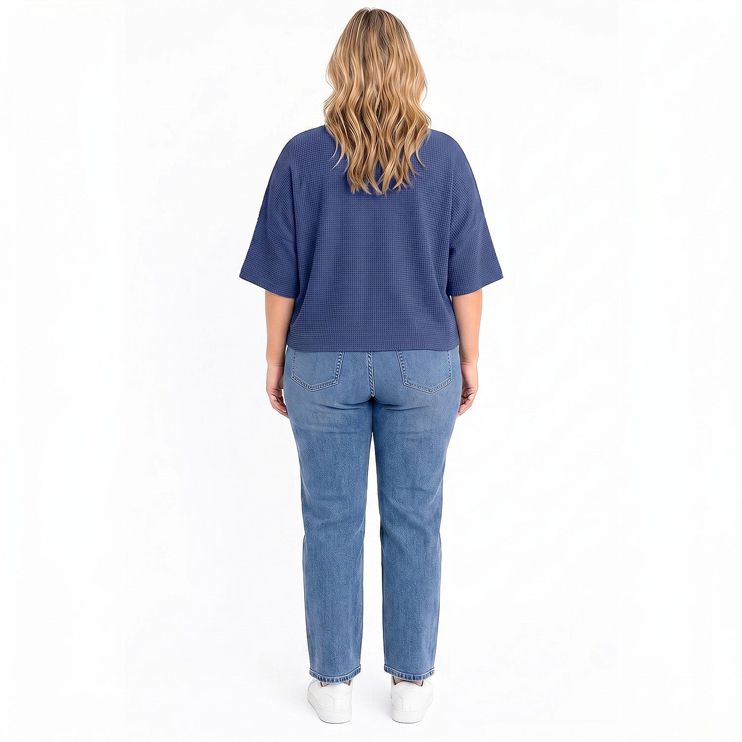 Ladies V-Neck Batwing Light Knitted Top V32516434 5