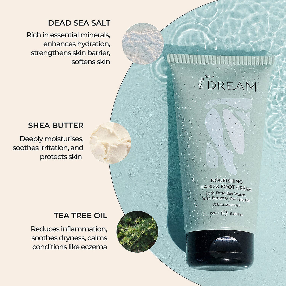 Gala Offer Only- Dead Sea Dream Hand &amp; Foot Cream Duo Bundle (150ml - 50ml) 8509507 5