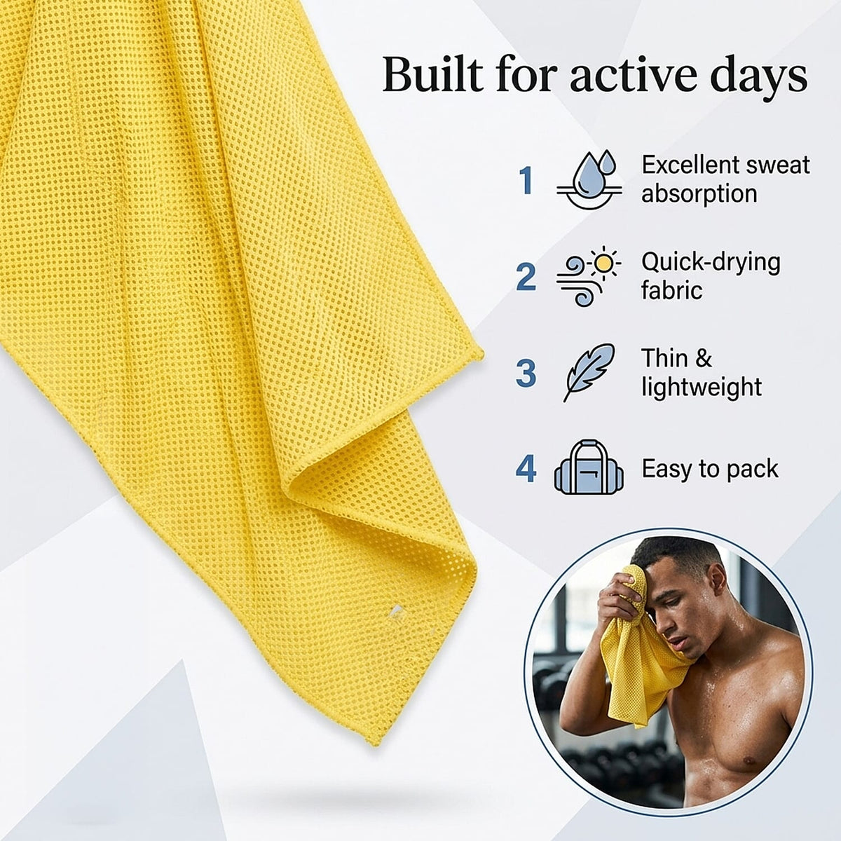 Umbro Instant Cooling Ice Towel - Yellow 8517807 3