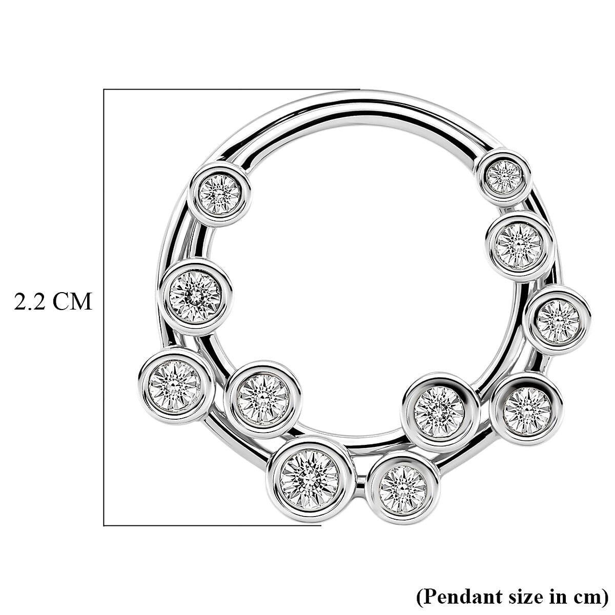 Designer Inspired - Natural White Diamond Bubble Pendant V32602827 7