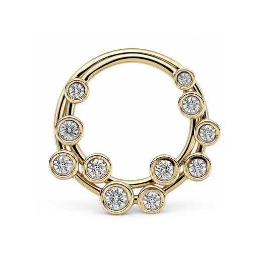 Designer Inspired-Natural White Diamond BUBBLE Pendant in White