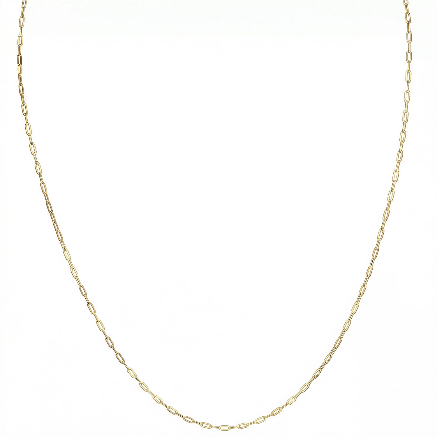 9K Yellow Gold 1.2MM Paperclip Necklace with Spring Ring Clasp 20 Inch 8519075 0