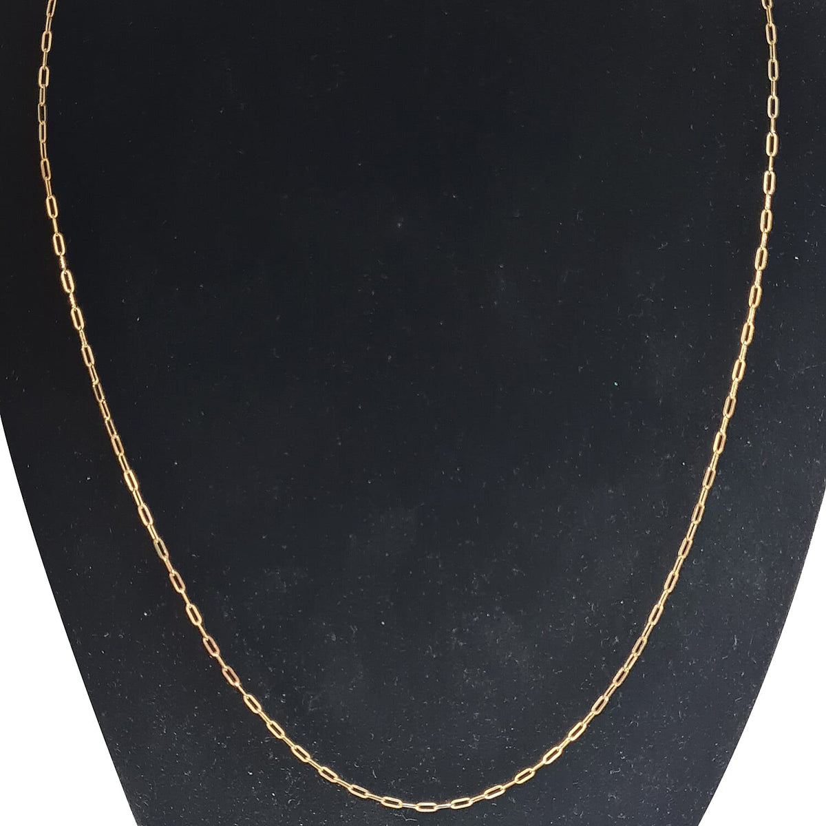 9K Yellow Gold 1.2MM Paperclip Necklace with Spring Ring Clasp 24 Inch V32516347 0