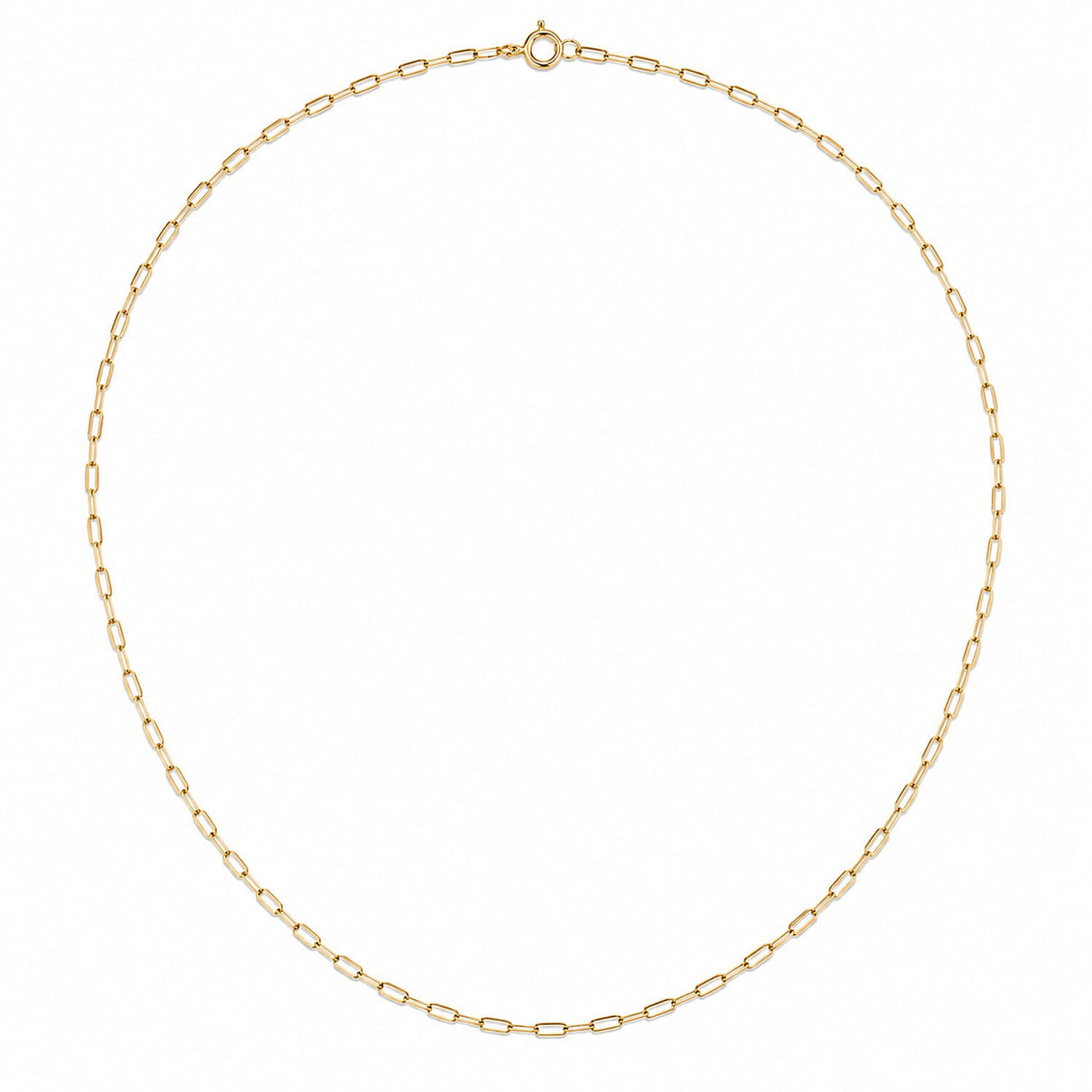 9K Yellow Gold 1.2MM Paperclip Necklace with Spring Ring Clasp 24 Inch V32516347 3