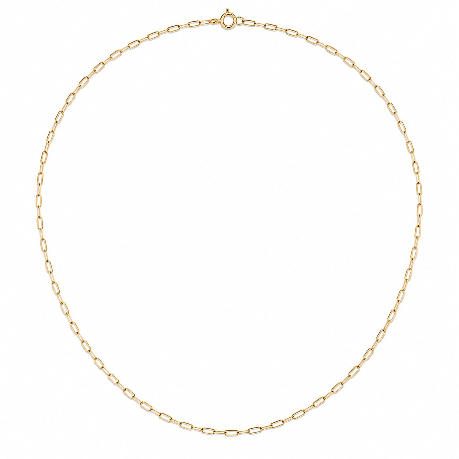 9K Yellow Gold 1.2MM Paperclip Necklace with Spring Ring Clasp 24 Inch V32516347 3