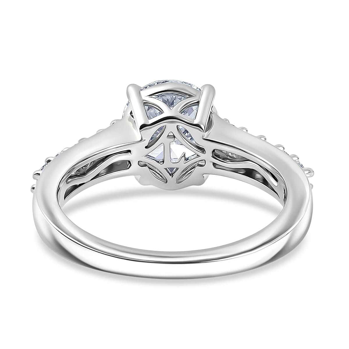 LUXURIANT 2 Ct. Lab Grown Diamond Solitaire Ring in Rhodium Overlay Sterling Silver SGL Certified (SI-G-H) 8520992 5