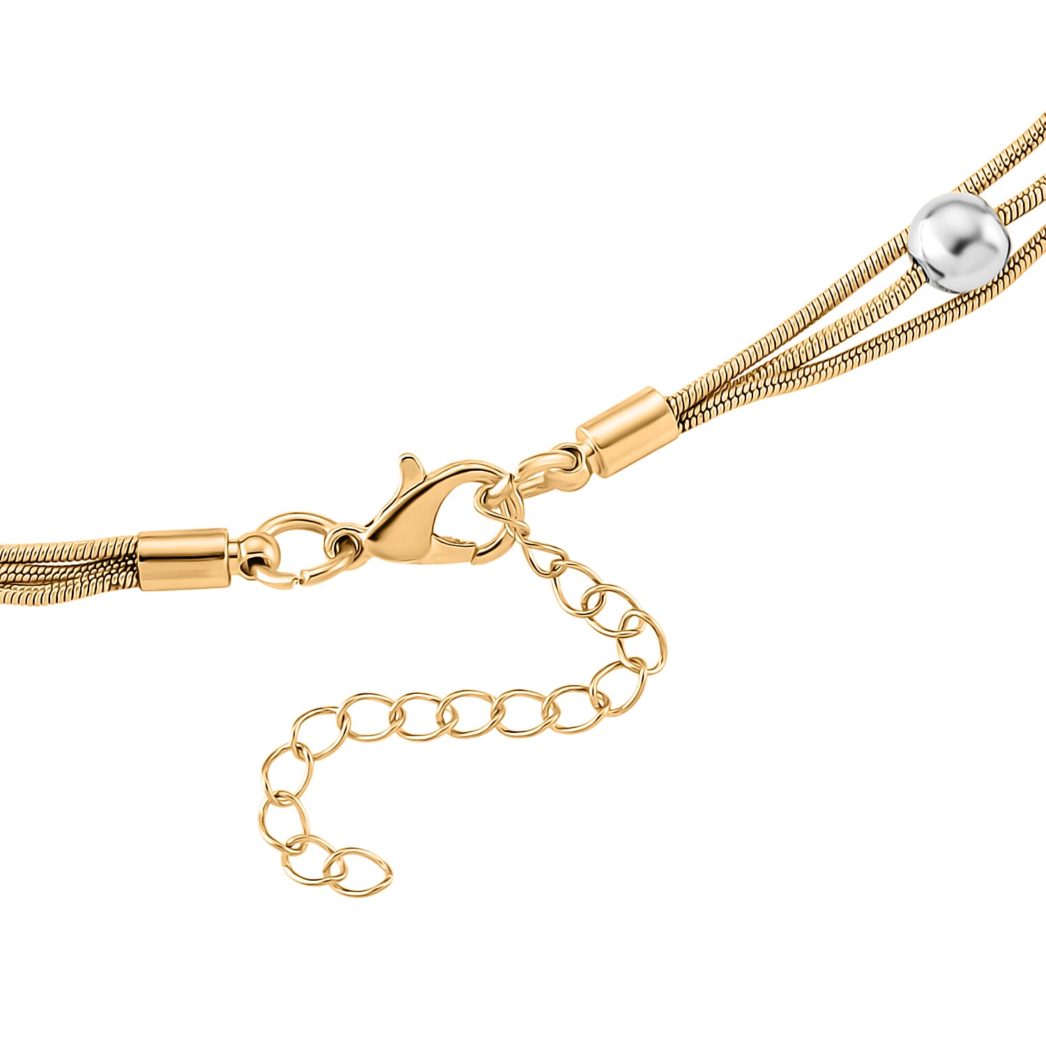 Designer Inspired Necklace (Size - 20-2 Ext) in Gold, Rose &amp; Silver Tone V32336465 3