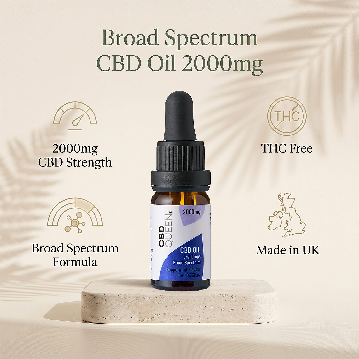 CBD Queen- Broad Spectrum Oil 20% - 2000mg - Peppermint - 10ml 8538107 2