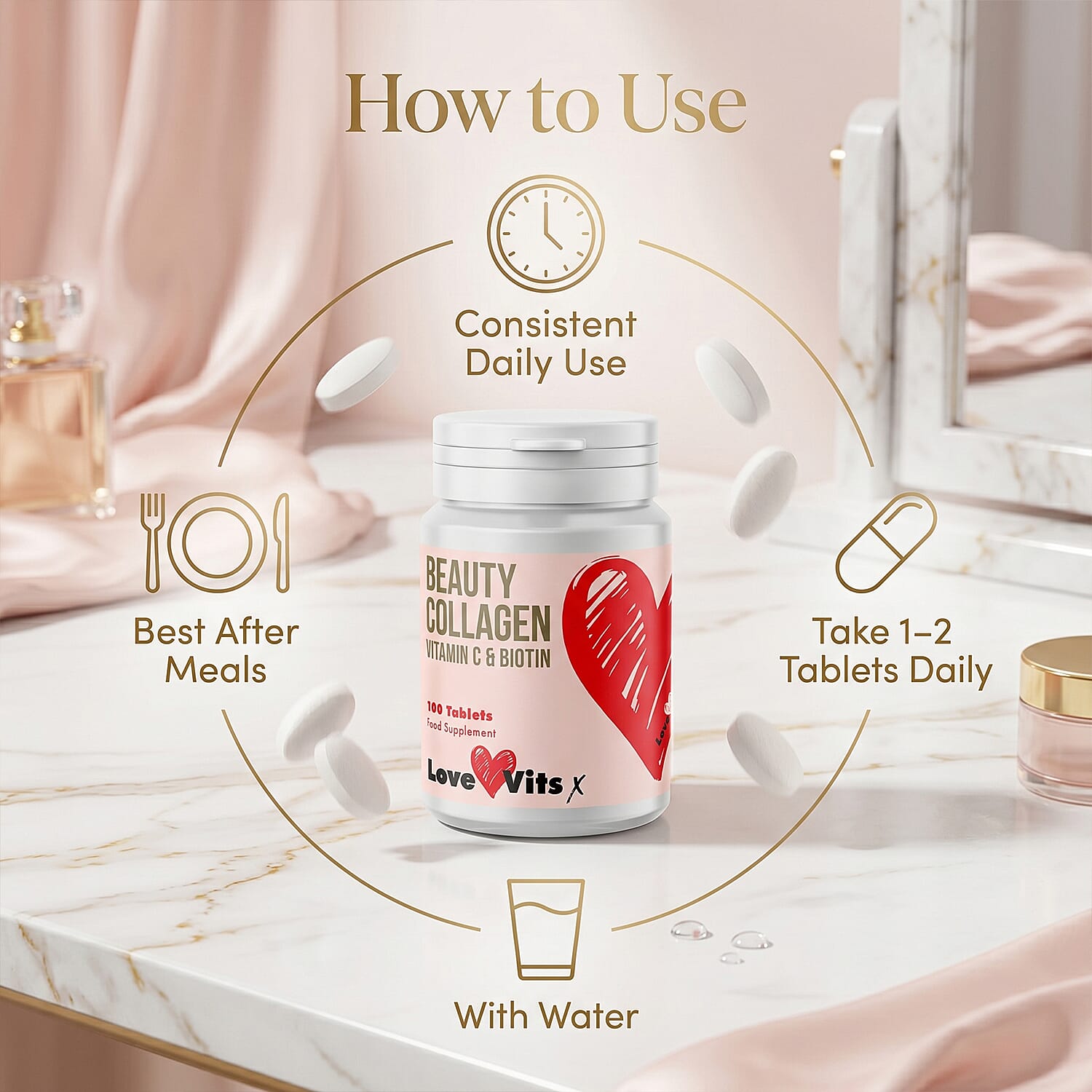 NEW LAUNCH- Love Vits Collagen - 100 Tablets 8538131 3