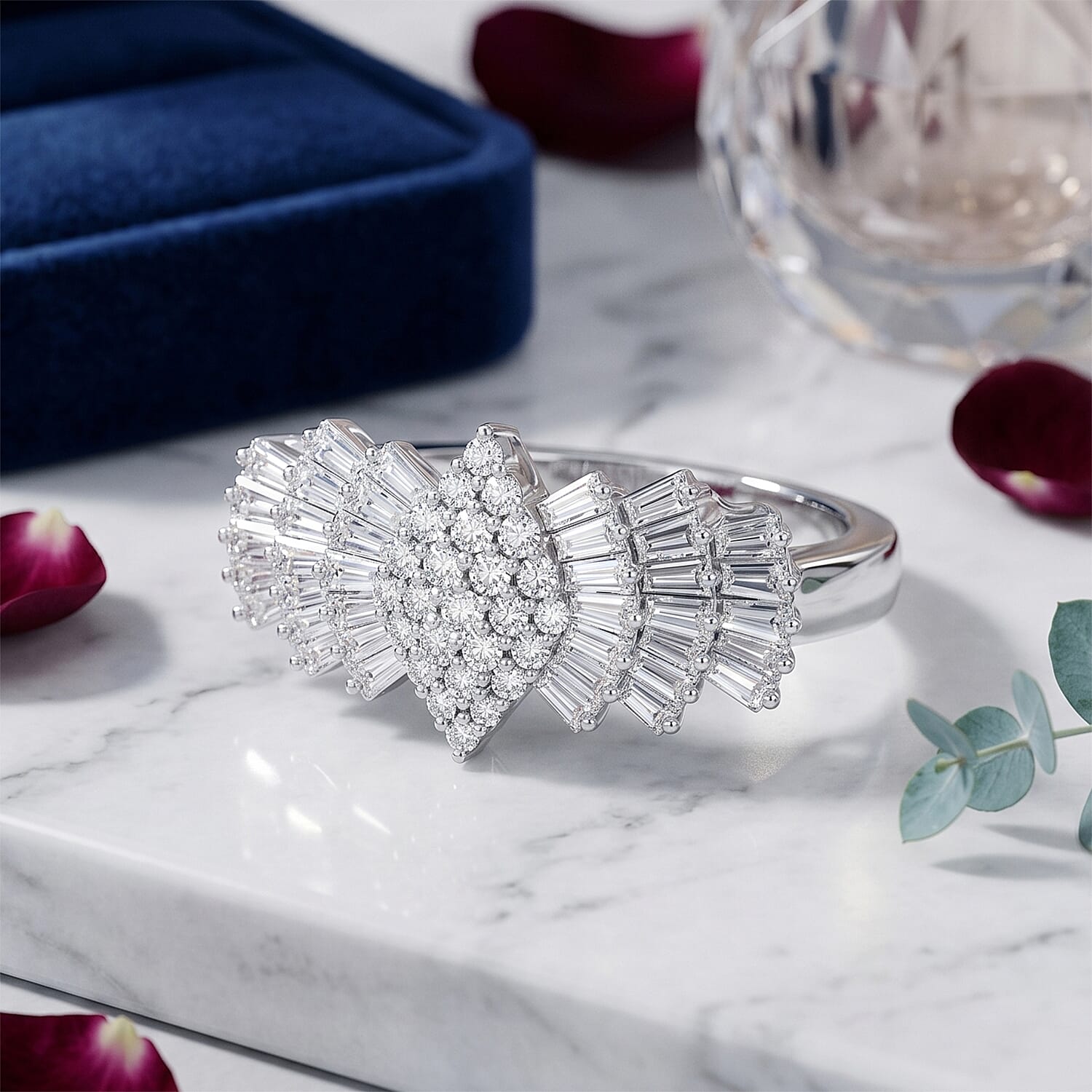 LUXURIANT Lab Grown Diamond Ring in Sterling Silver (SI-GH) 8551262 3