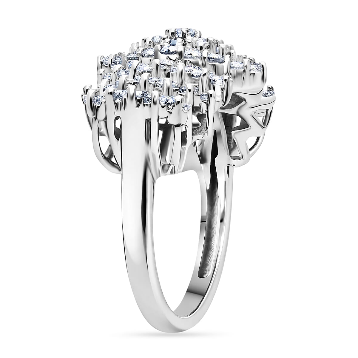 LUXURIANT Lab Grown Diamond Ring in Sterling Silver (SI-GH) 8551262 4