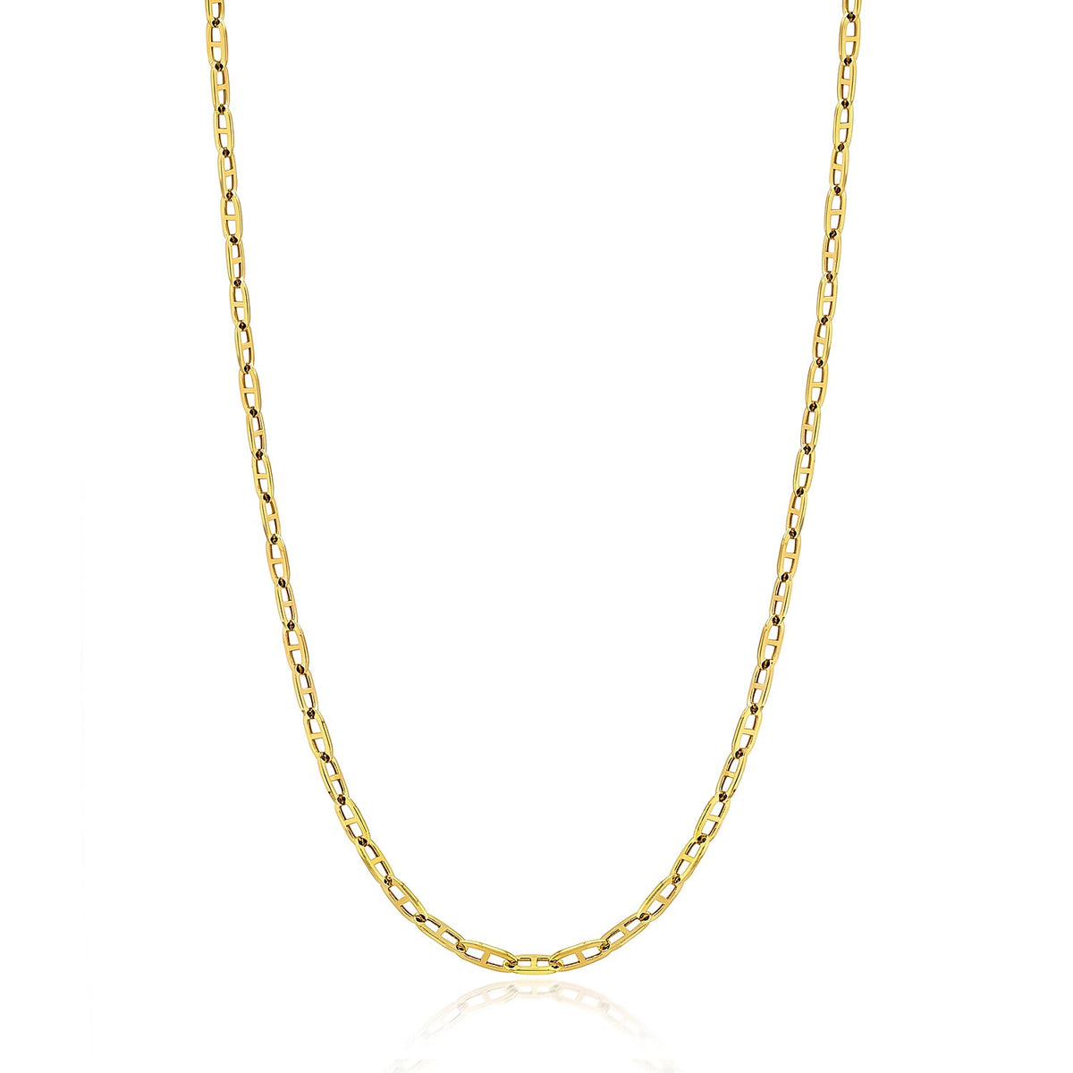 9K Yellow Gold Paperclip Chain (Size - 18) with Lobster Clasp, Gold Wt. 1.75 Gms 8560385 0