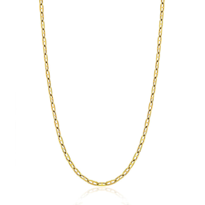 9K Yellow Gold Paperclip Chain (Size - 18) with Lobster Clasp, Gold Wt. 1.75 Gms 8560385 1
