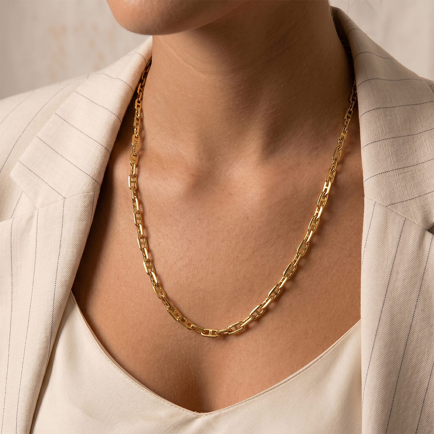 9K Yellow Gold HYBRID Belcher  Necklace (Size - 20) with Lobster Clasp 8560447 2