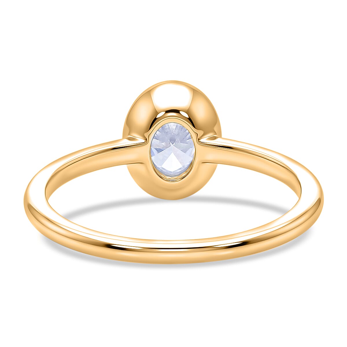 LUXURIANT 1 Ct. Lab Grown Diamond Oval Cut Solitaire Ring in 18K Vermeil Yellow Gold Over Sterling Silver (SI-G-H) 8563088 5