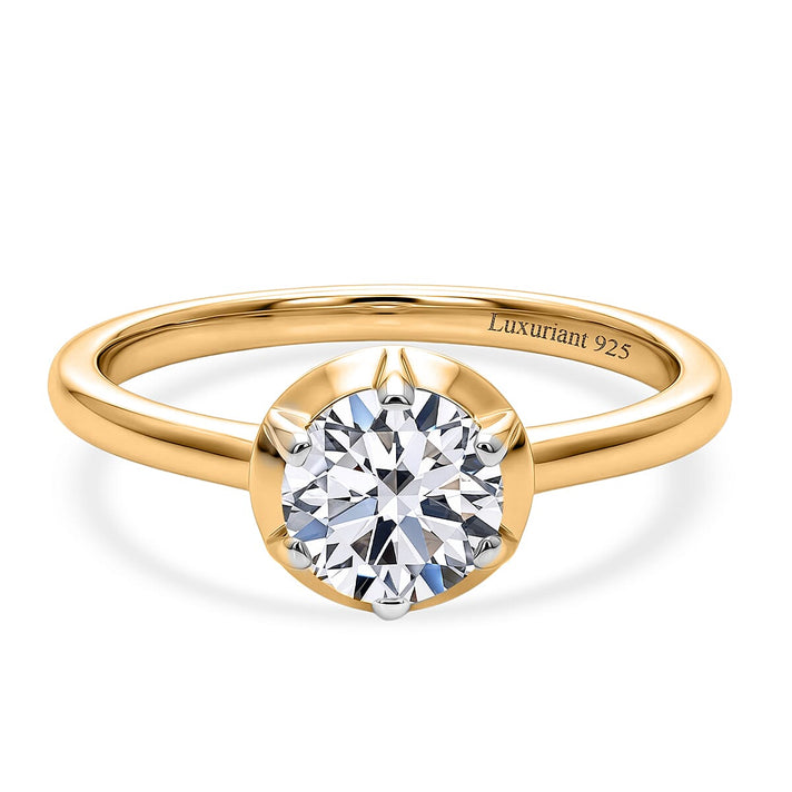 LUXURIANT 1 Ct. Lab Grown Diamond Oval-Cut Solitaire Ring in Rhodium Overlay Sterling Silver (SI-G-H) 8511974 1