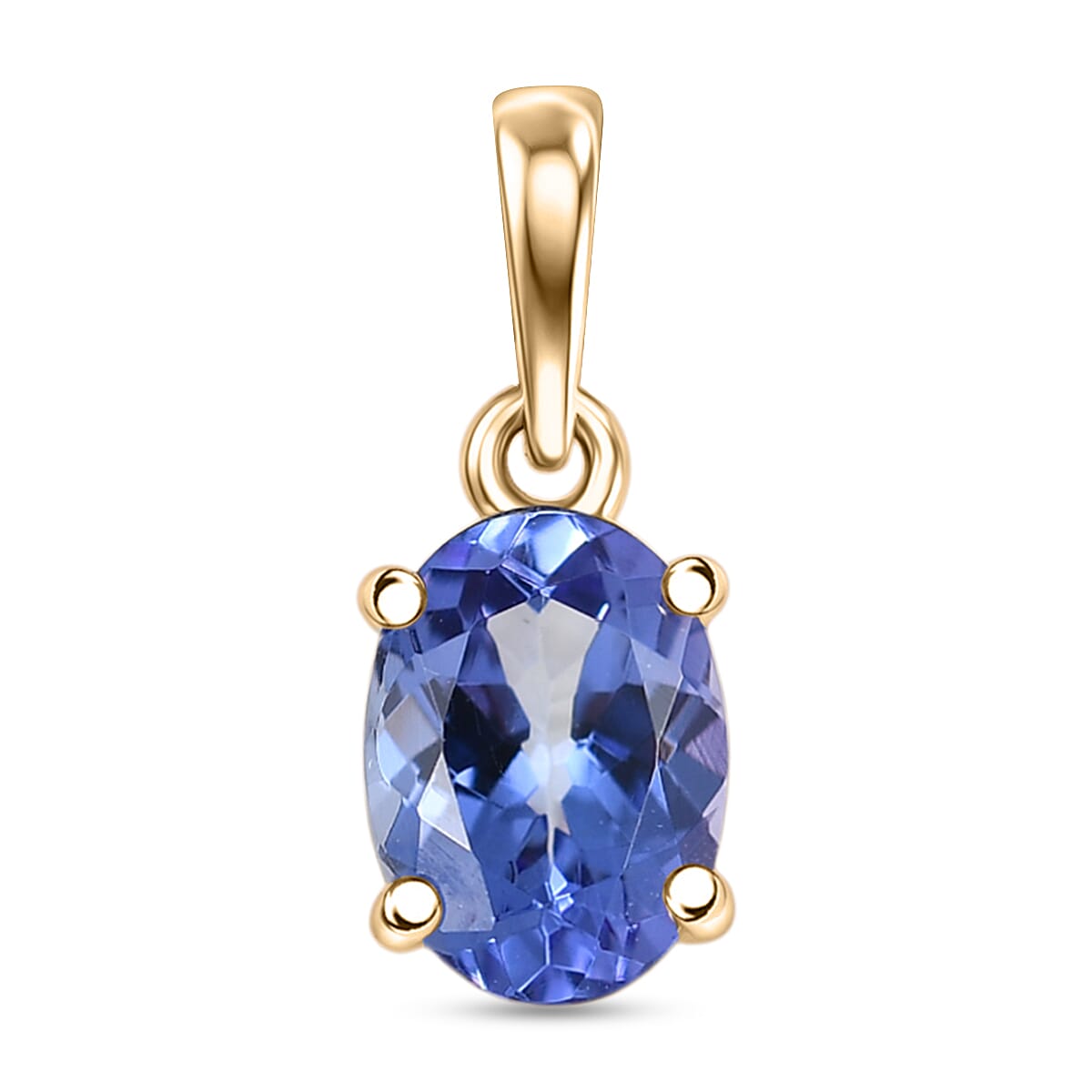 9K Yellow Gold AA Tanzanite Solitaire Pendant 8572271 0