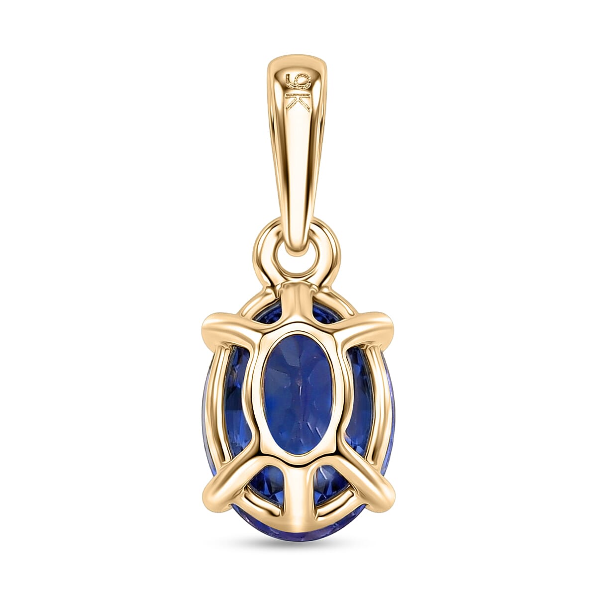 9K Yellow Gold AA Tanzanite Solitaire Pendant 8572271 5