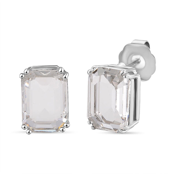 Austrian Blue Crystal 8 Prongs Solitaire Classic Earrings with Push Back Clasp 8586462 1