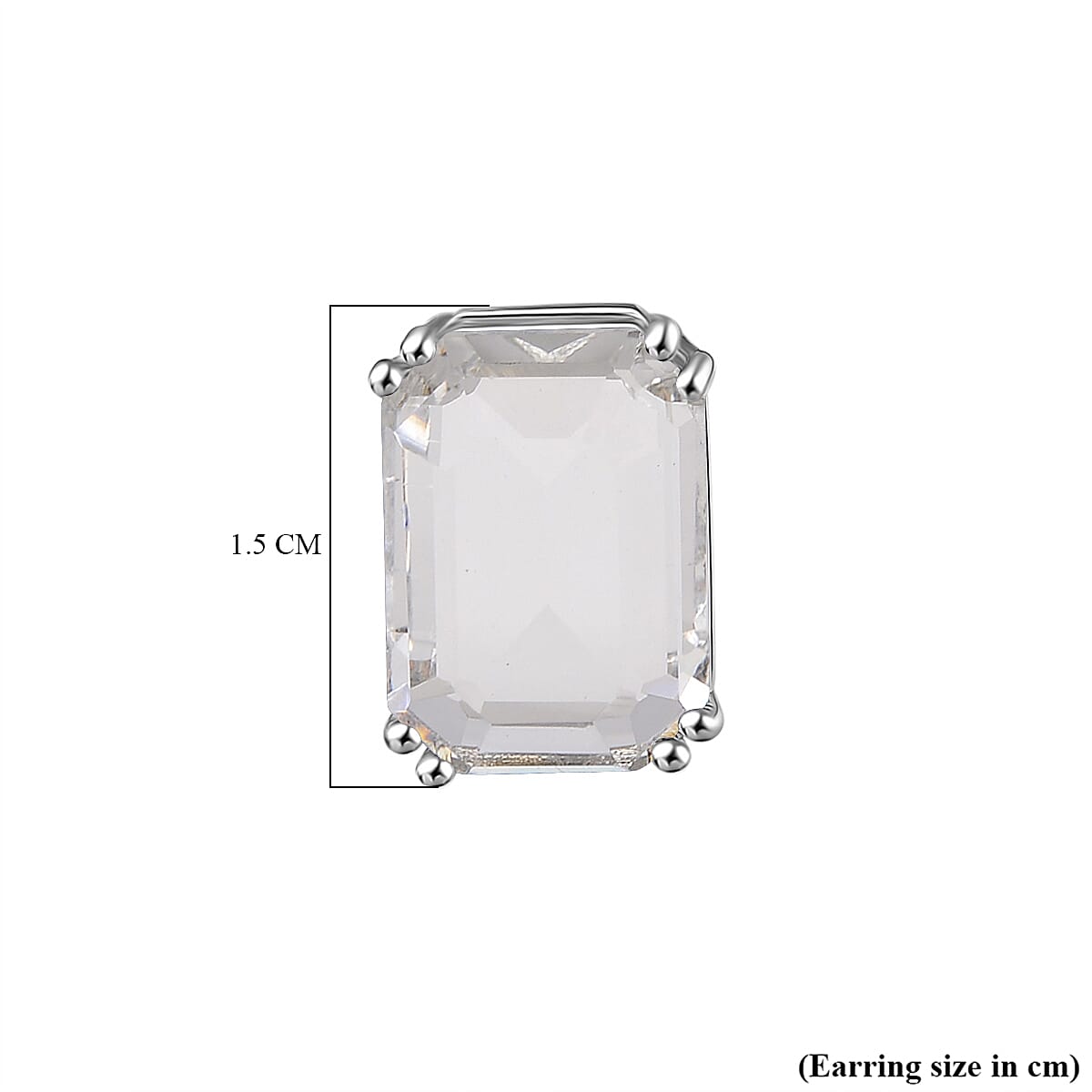 Austrian White Crystal 8 Prongs Solitaire Classic Earrings with Push Back Clasp 8586461 6