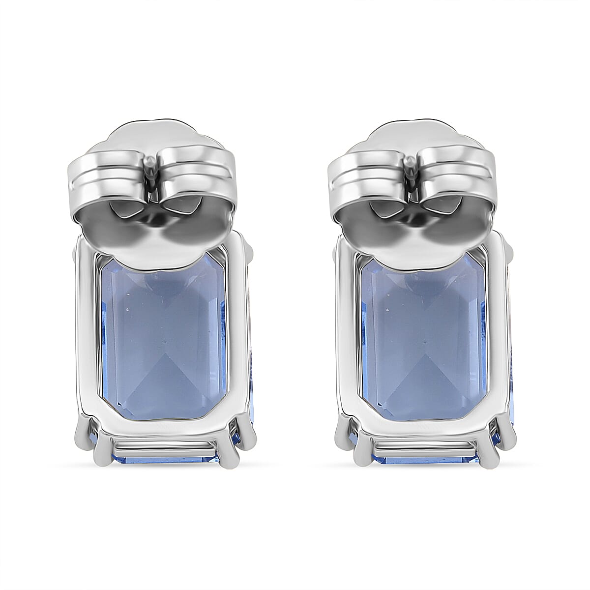 Austrian Blue Crystal 8 Prongs Solitaire Classic Earrings with Push Back Clasp 8586462 5