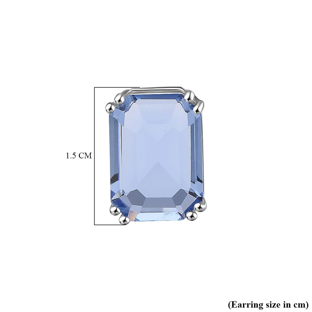 Austrian Blue Crystal 8 Prongs Solitaire Classic Earrings with Push Back Clasp 8586462 6