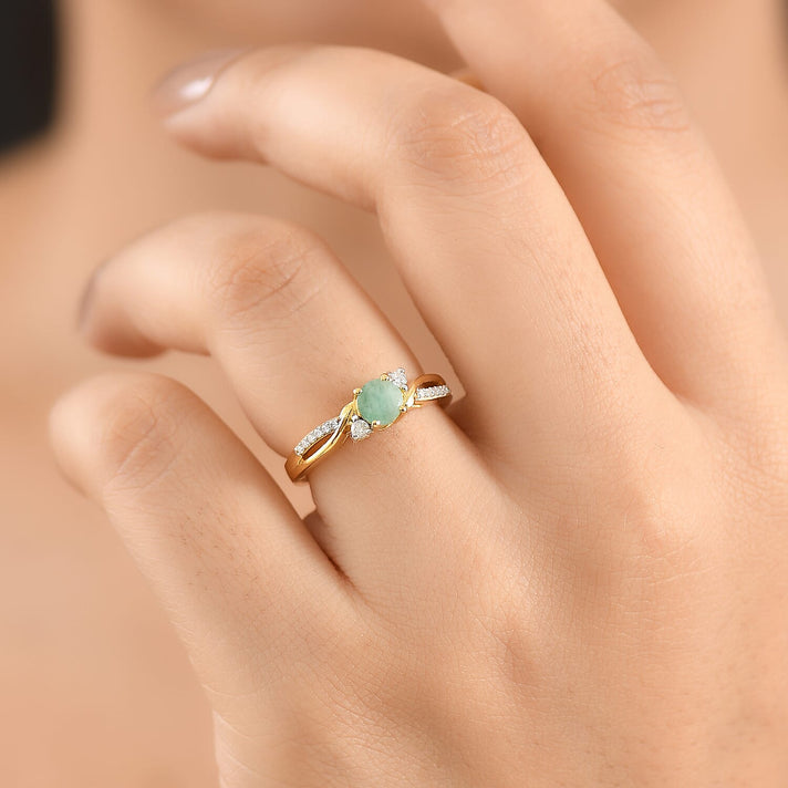 Always You Red Garnet Birthstone Solitaire Promise Ring with Moissanite Accents in 925 Sterling Silver 18K Gold Vermeil Plated 8587941 2