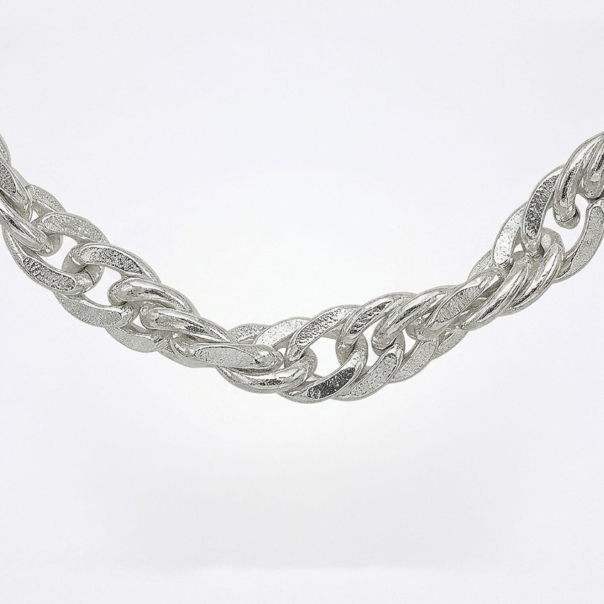 9K White Gold 0.9MM Twist Curb Chain with Spring Ring Clasp 18 Inch V32575242 4
