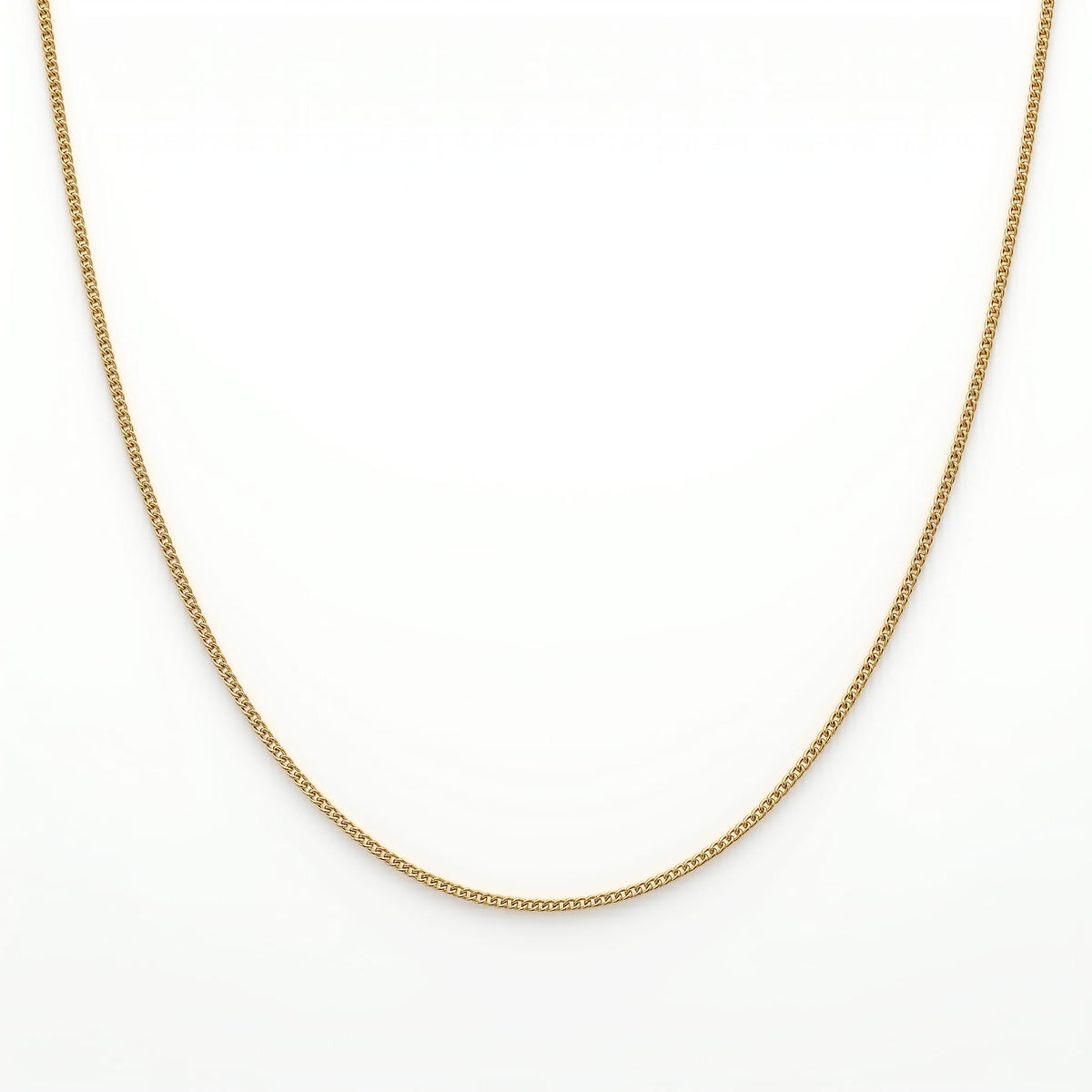 9K Yellow Gold 0.8MM Curb Chain with Spring Ring Clasp 14 Inch 8593281 0