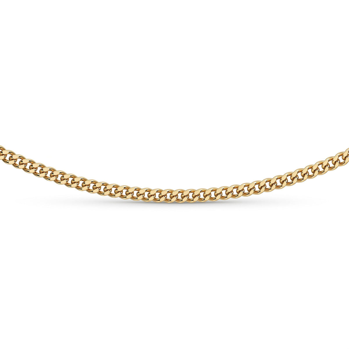 9K Yellow Gold 0.8MM Curb Chain with Spring Ring Clasp 14 Inch 8593281 4