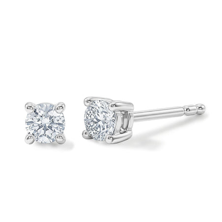 LUXURIANT Lab Grown Diamond Solitaire Stud Earrings 8599051 1