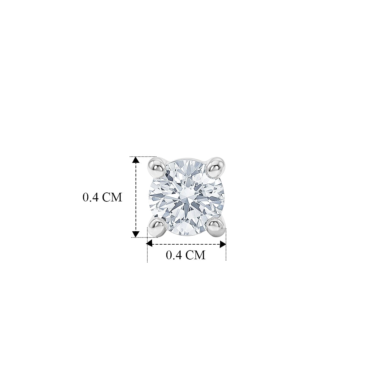 LUXURIANT Lab Grown Diamond Solitaire Stud Earrings 8599051 5