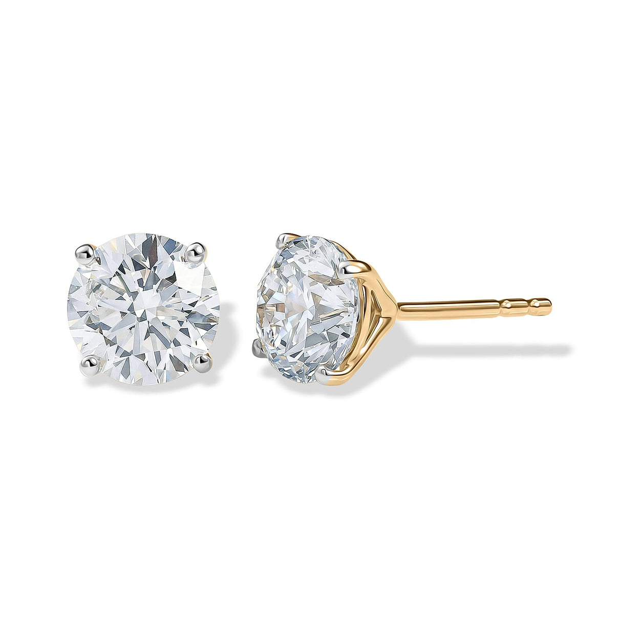 LUXURIANT Lab Grown Diamond Solitaire Stud Earrings 8599083 0