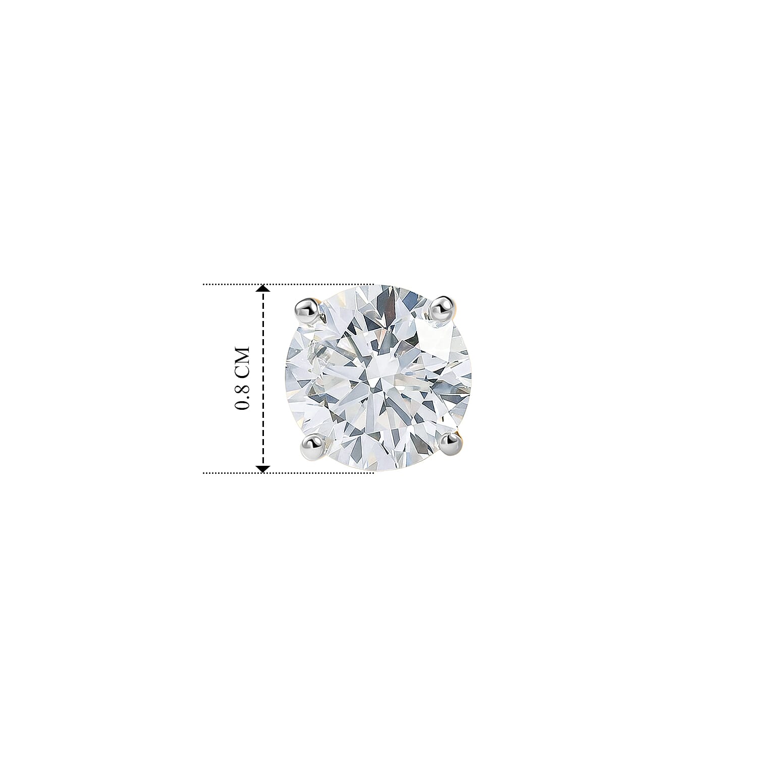 LUXURIANT Lab Grown Diamond Solitaire Stud Earrings 8599083 5