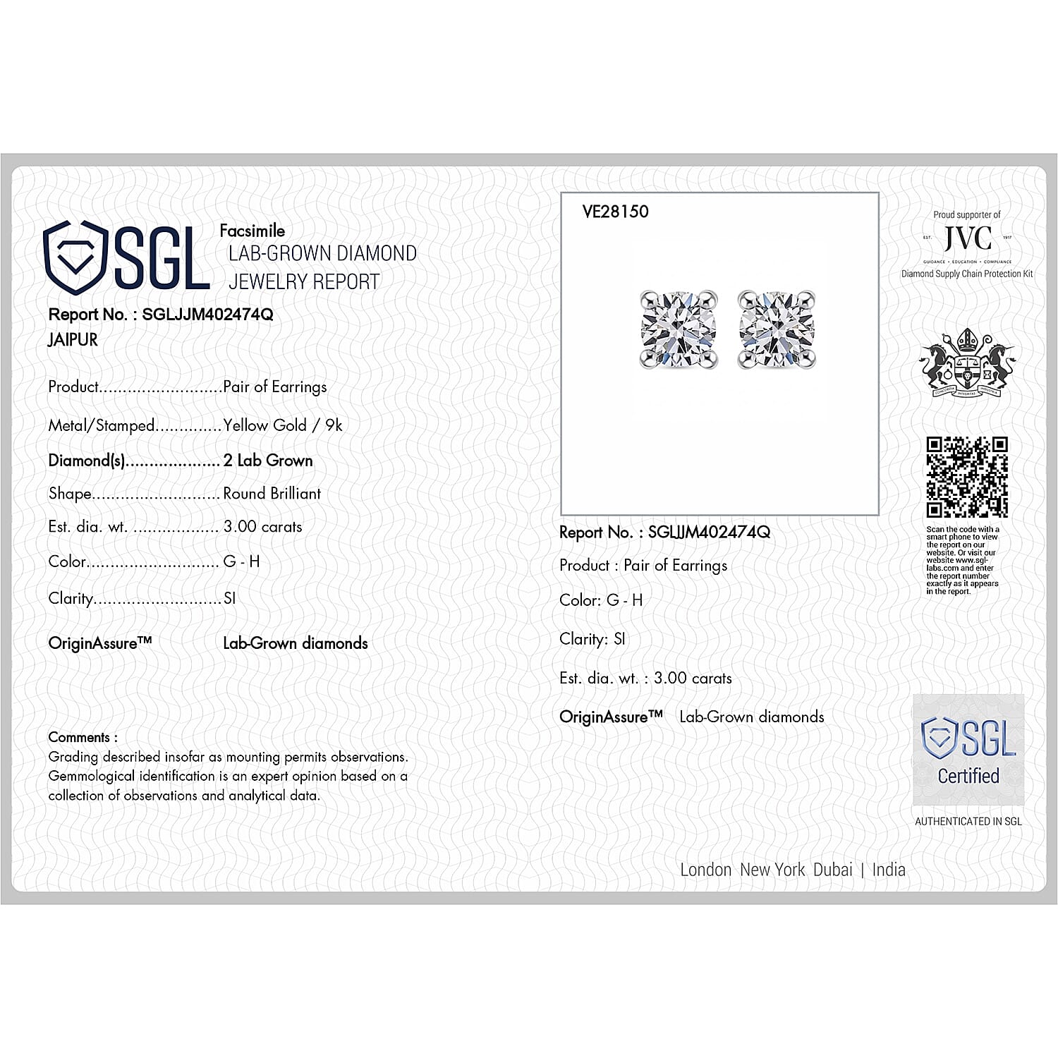 LUXURIANT Lab Grown Diamond Solitaire Stud Earrings 8599083 6