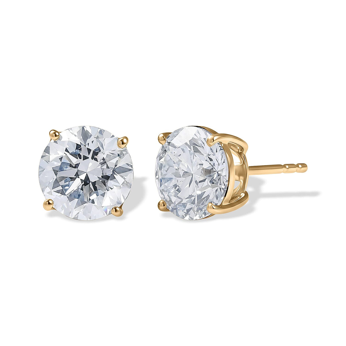 LUXURIANT Lab Grown Diamond Solitaire Stud Earrings 8599084 0