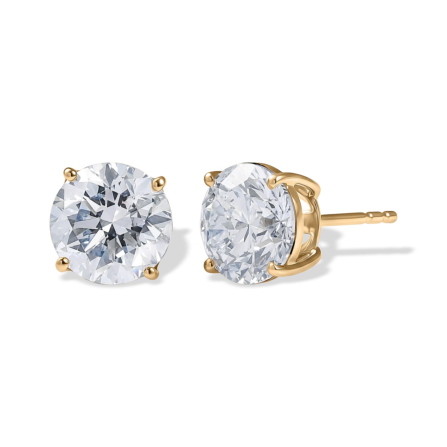 LUXURIANT Lab Grown Diamond Solitaire Stud Earrings 8599084 0