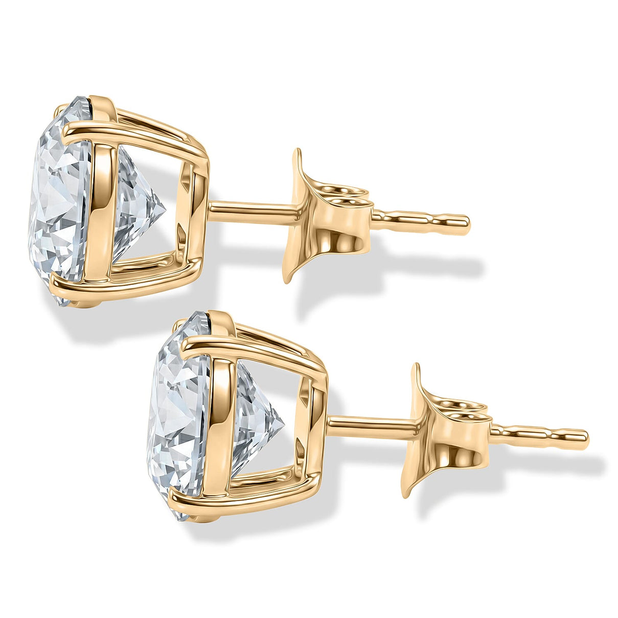 LUXURIANT Lab Grown Diamond Solitaire Stud Earrings 8599084 4