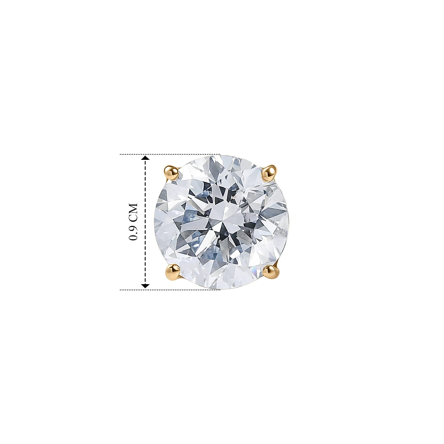 LUXURIANT Lab Grown Diamond Solitaire Stud Earrings 8599084 5