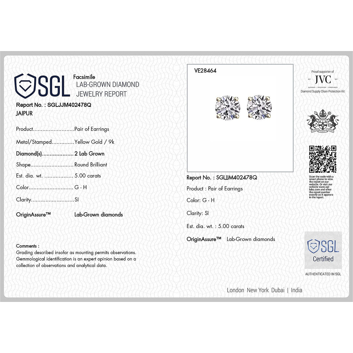 LUXURIANT Lab Grown Diamond Solitaire Stud Earrings 8599084 6
