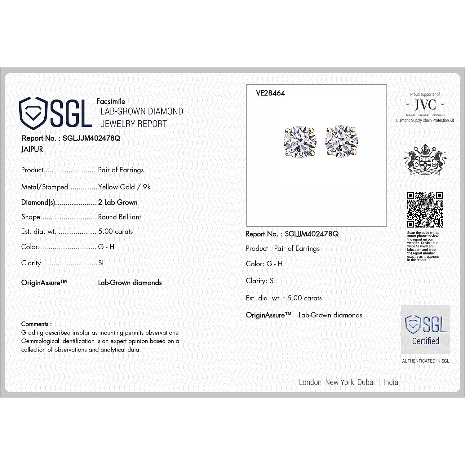 LUXURIANT Lab Grown Diamond Solitaire Stud Earrings 8599084 6