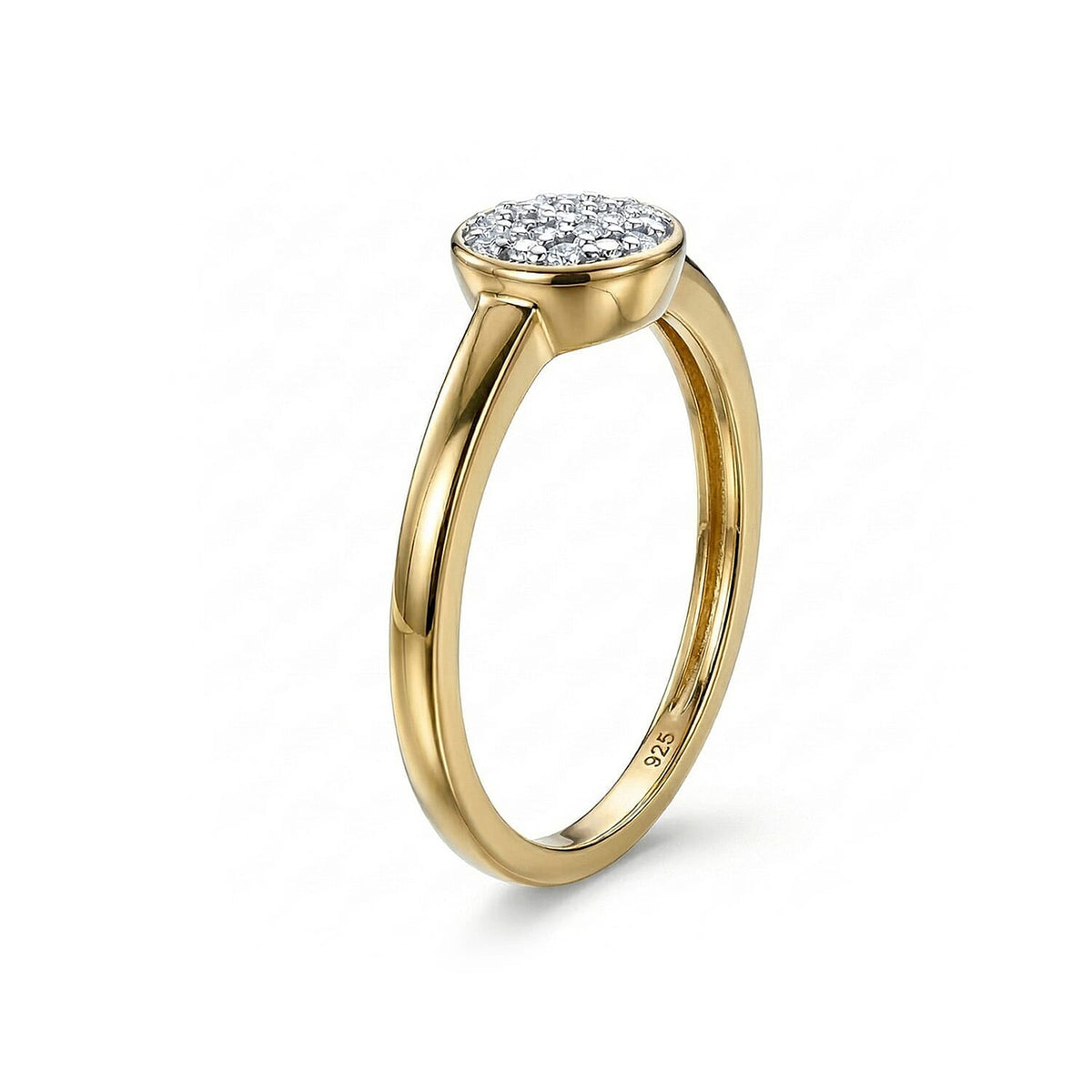 Diamond Cluster Ring in 18K Vermeil Yellow Gold Over Sterling Silver V32513066 8