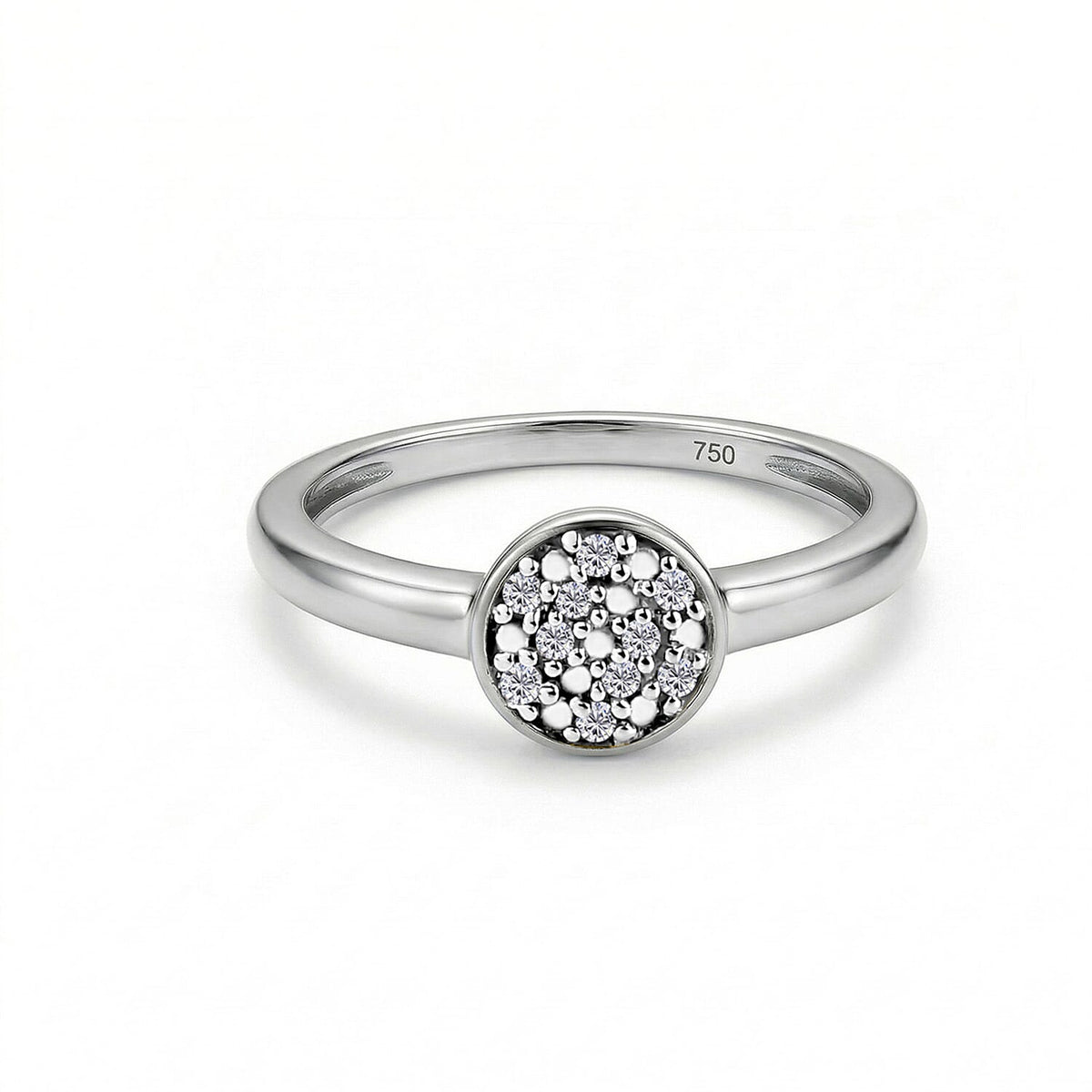 Diamond Ring in Platinum Overlay Sterling Silver V32513078 0