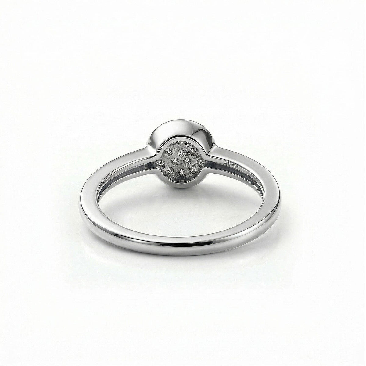 Diamond Ring in Platinum Overlay Sterling Silver V32513381 7