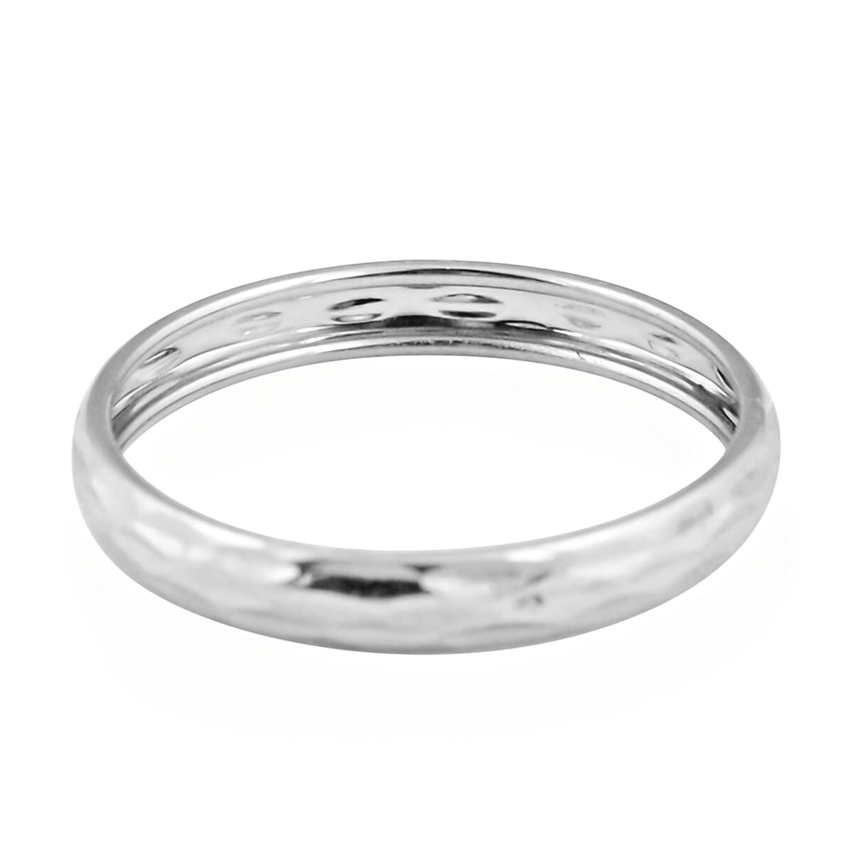 9K White Gold Diamond Cut Stackable Wedding Band Ring 8731658 3