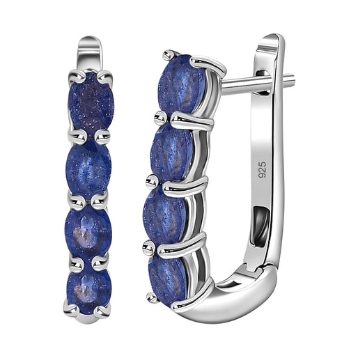 Birthstone Hoop Earrings in Sterling Silver
