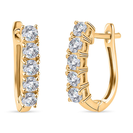 D'Joy - Ethiopian Opal Hoop Earrings with Clasp in 18K Vermeil Yellow Gold Plated Sterling Silver 1.35 Ct.