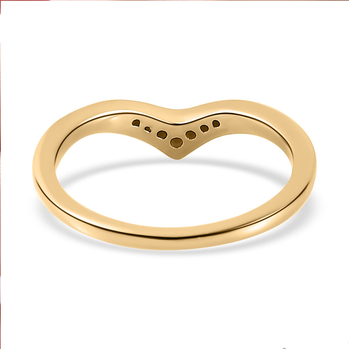 Diamond Wishbone Ring in Sterling Silver with 18K Vermeil Yellow Gold 8943826 8